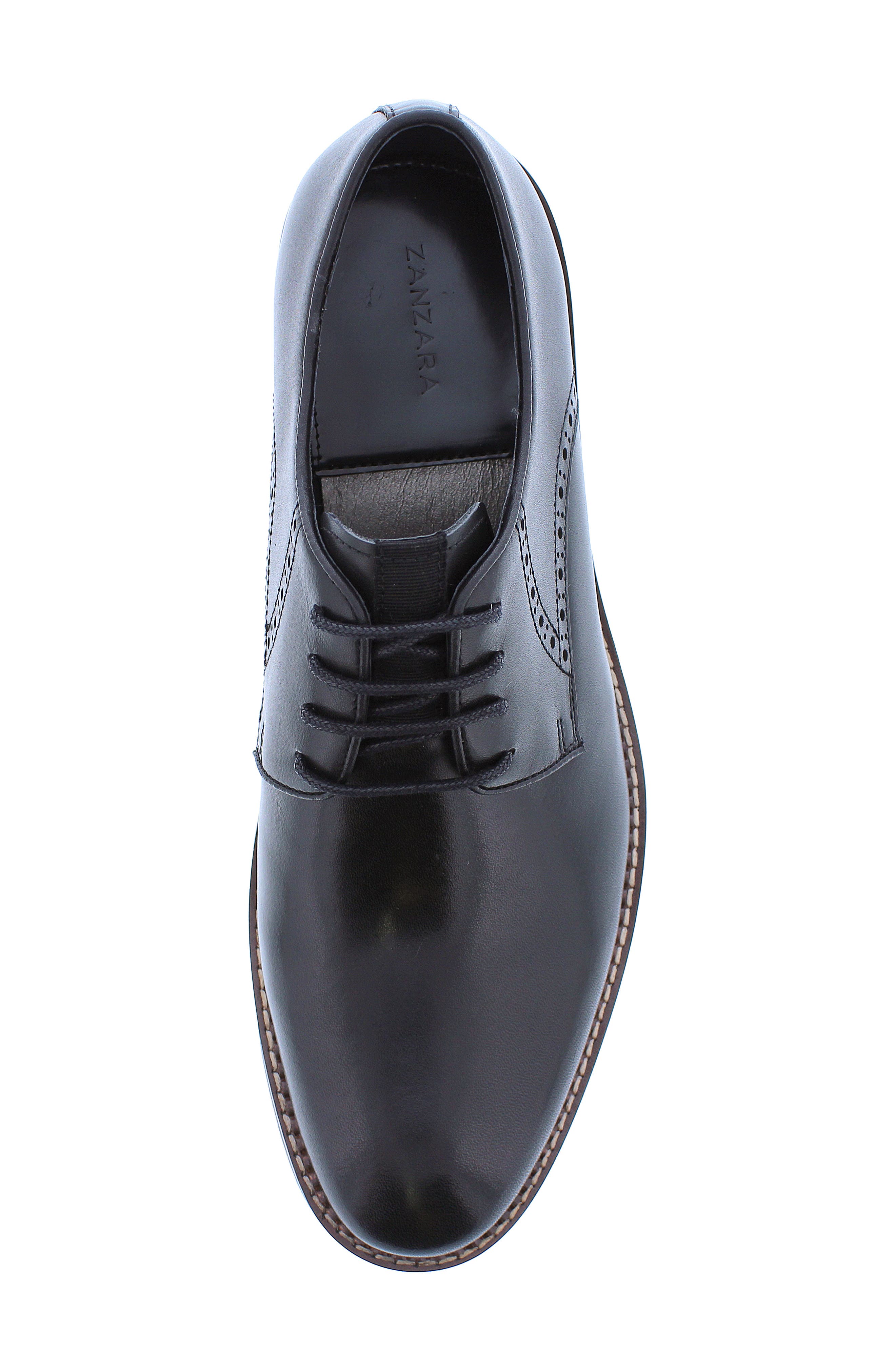 Zanzara Phillipa Plain Toe Leather Derby, Alternate, color, 