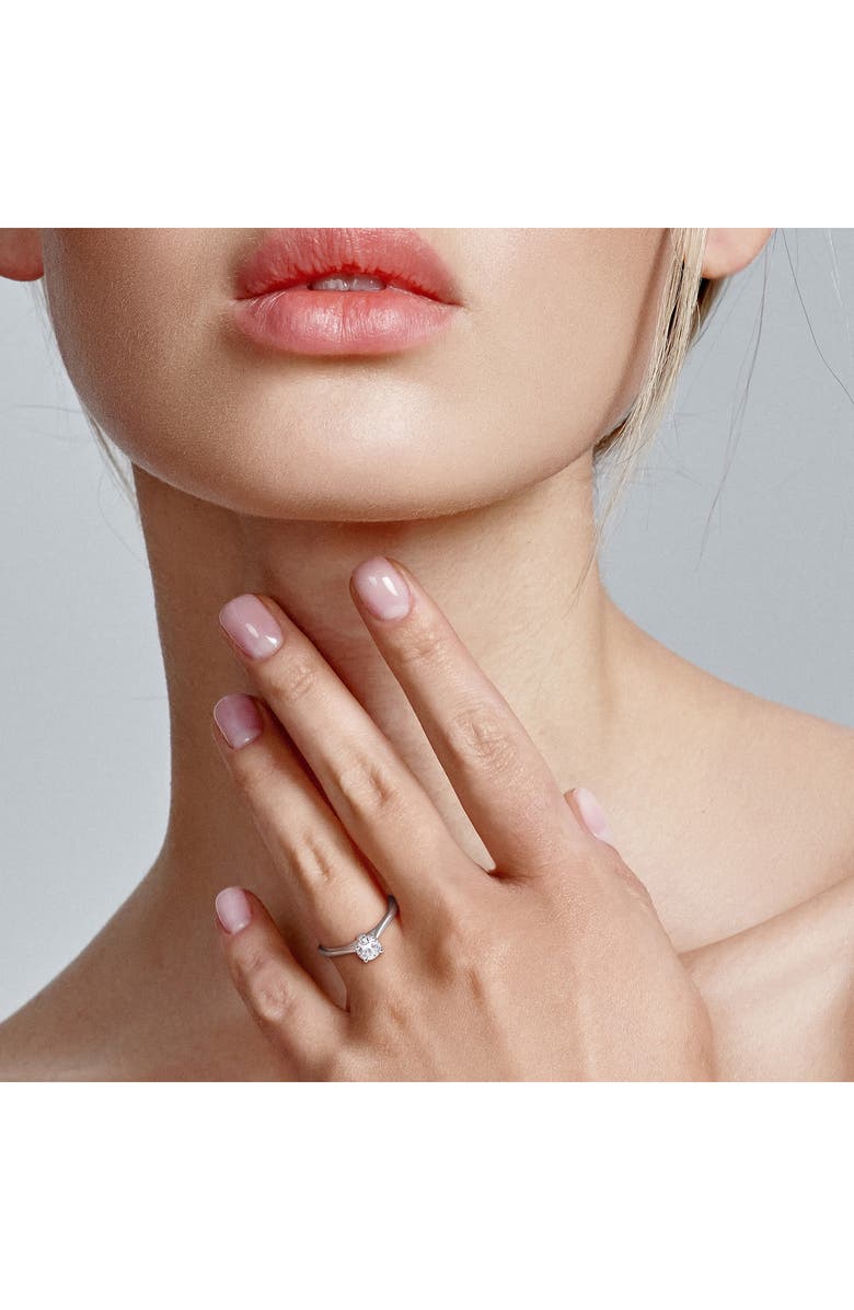 Created Forever Lab Grown Diamond Solitaire Ring, Alternate, color, Silver