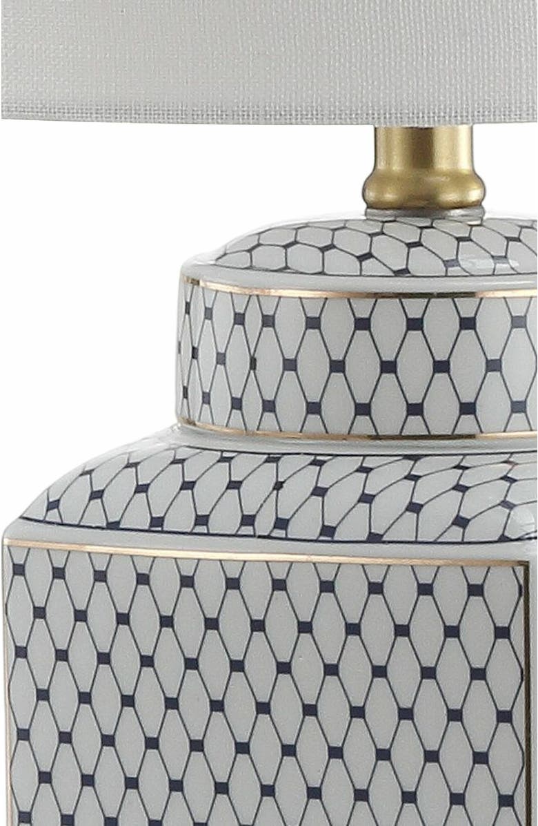 JONATHAN Y Cleo Ceramic/Metal Ginger Jar LED Table Lamp, Alternate, color,