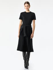 Koton Short Sleeve Crew Neck Flare Dress