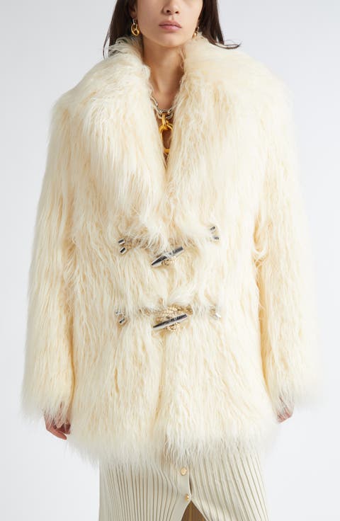 Faux Shearling Duffle Coat