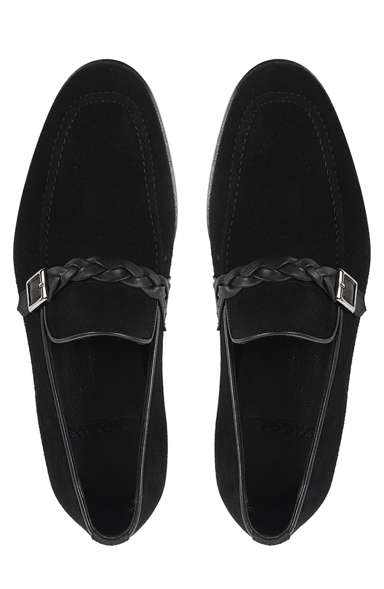 VELLAPAIS Creola Apron Toe Loafer, Alternate, color, Black