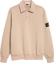 Stone Island Cotton French Terry Polo Sweatshirt