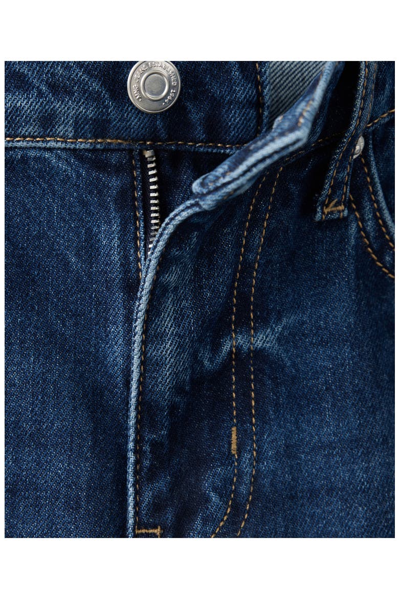 Mid Rise Straight Leg Jeans, Alternate, color, DARK BLUE