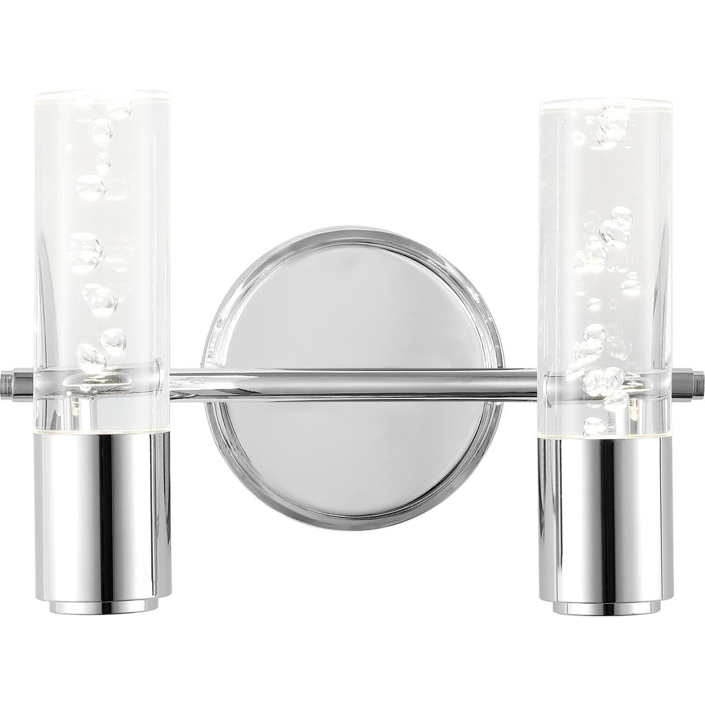 Jonathan Y Bolha Bubble 2-light Led Vanity In Silver