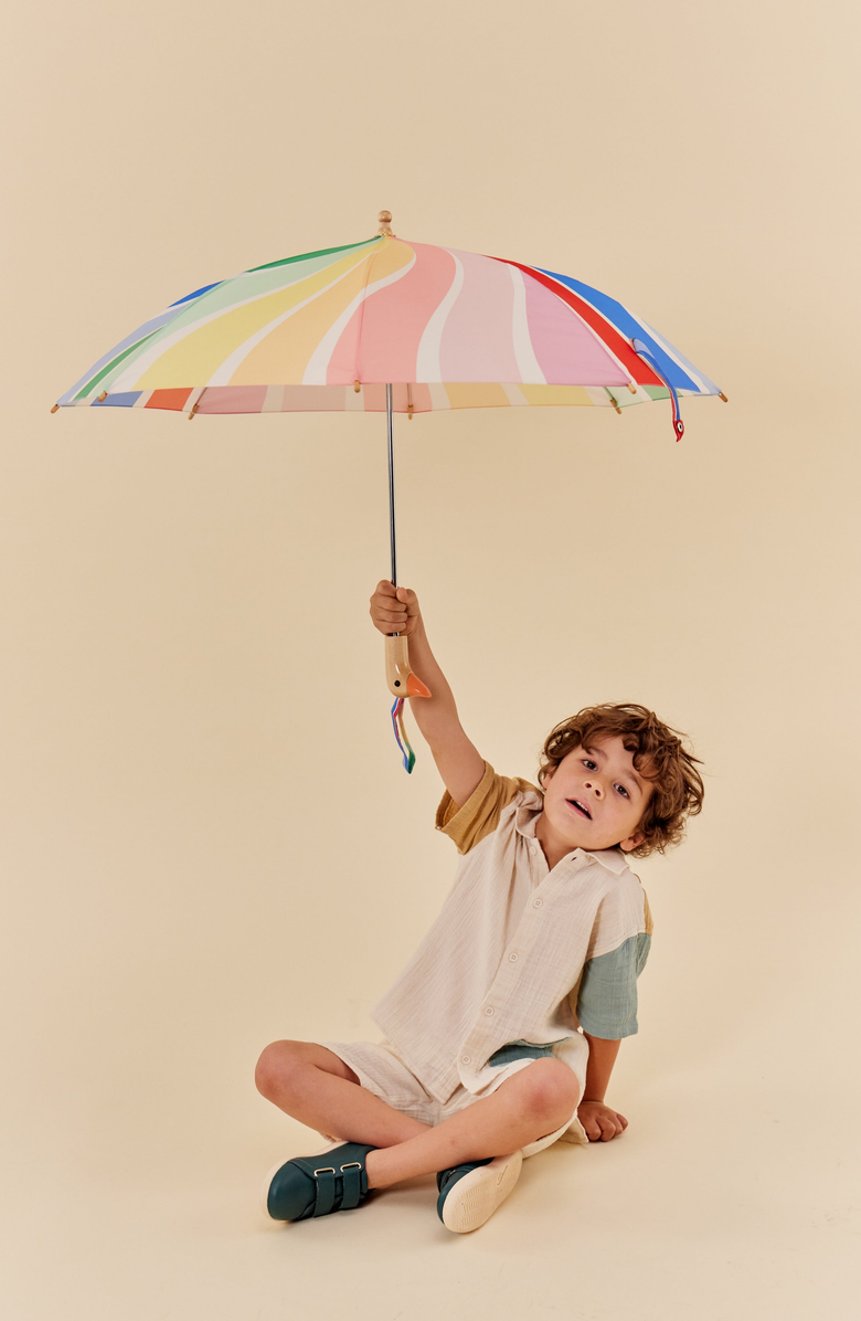 Original Duckhead Meri Meri Duckling Umbrella, Alternate, color, Rainbow Stripes