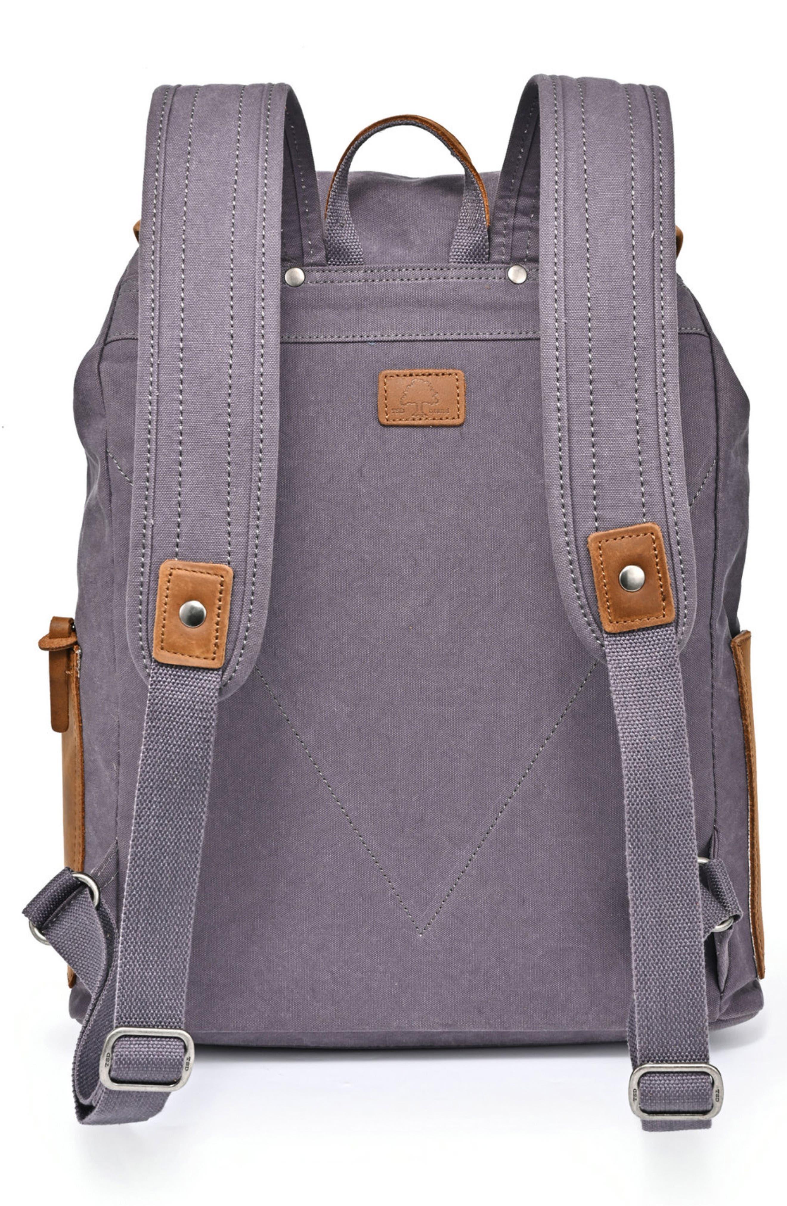 Milo Canvas Backpack, Alternate, color, GREY