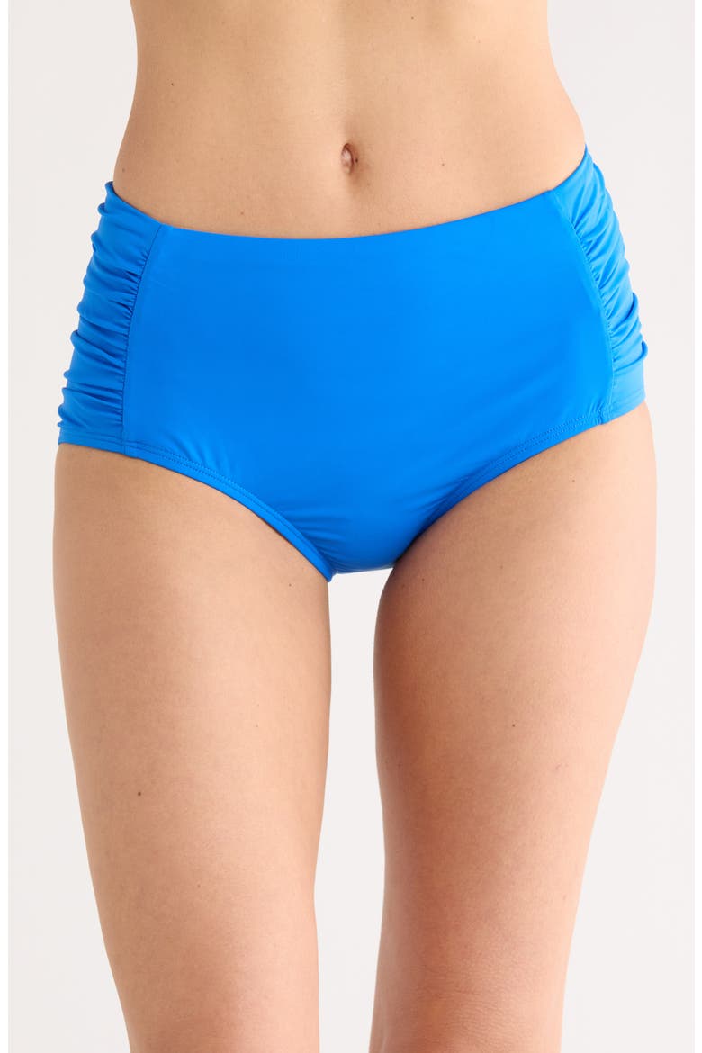 Shirred Bikini Bottoms, Main, color, COBALT