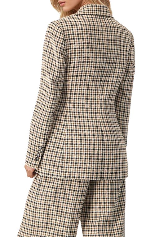 Ivonne Checked Two Button Blazer In Brown