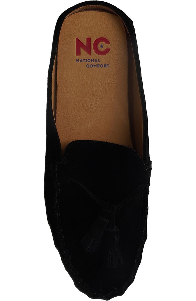 National Comfort Tal Tassel Mule, Alternate, color, Black Suede