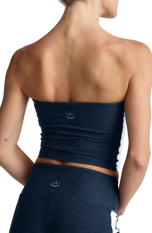 BEYOND YOGA BEYOND YOGA SPACE DYE STRAPLESS STRIPE CROP TOP 