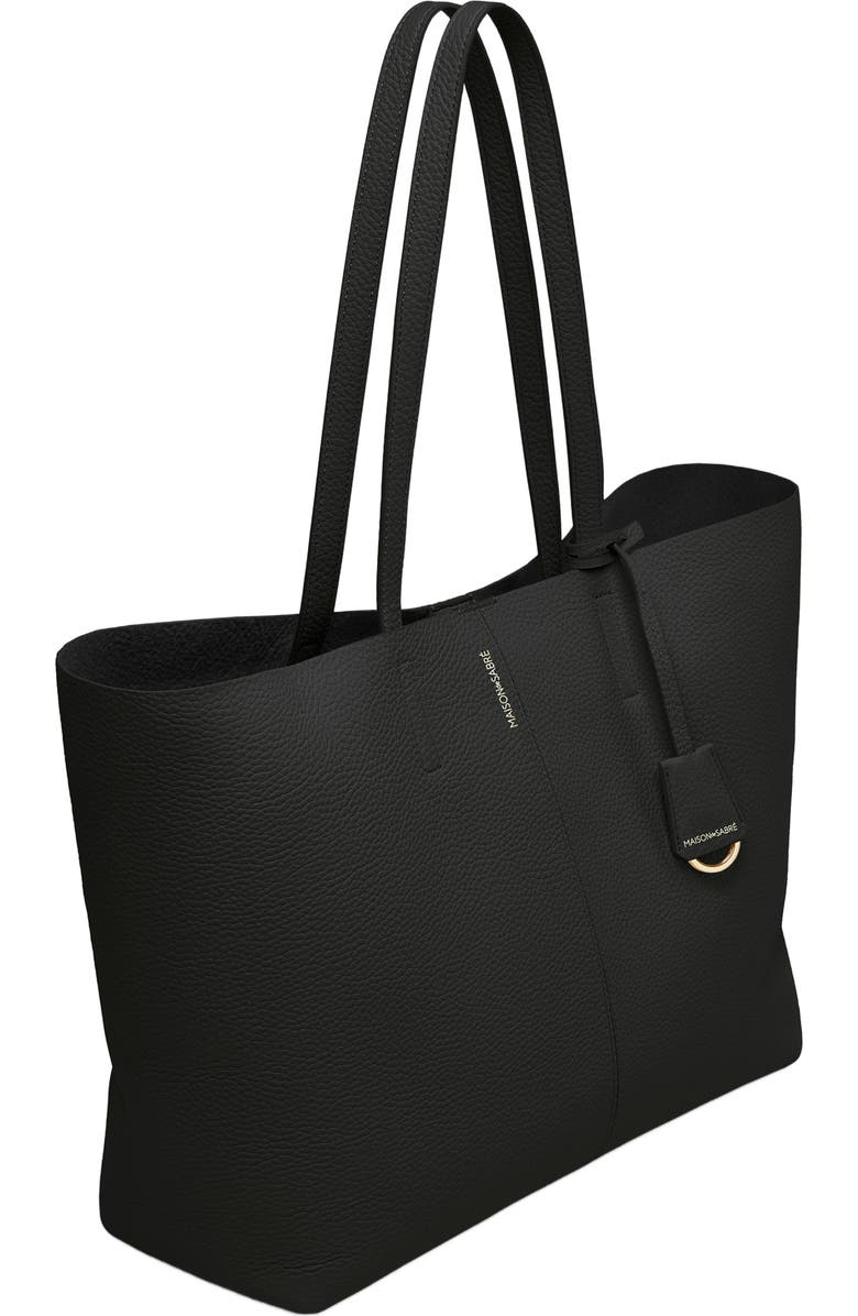 MAISON de SABRÉ Large Leather Snap Soft Tote, Alternate, color, Rouge Noir