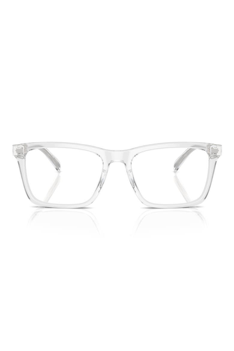 57mm Square Optical Glasses, Main, color, TRANSPARENT CLEAR / DEMO LENS