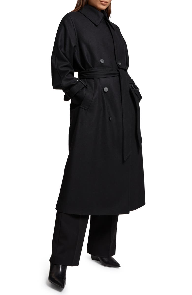 & Other Stories Double Breasted Wool Blend Trench Coat, Main, color,