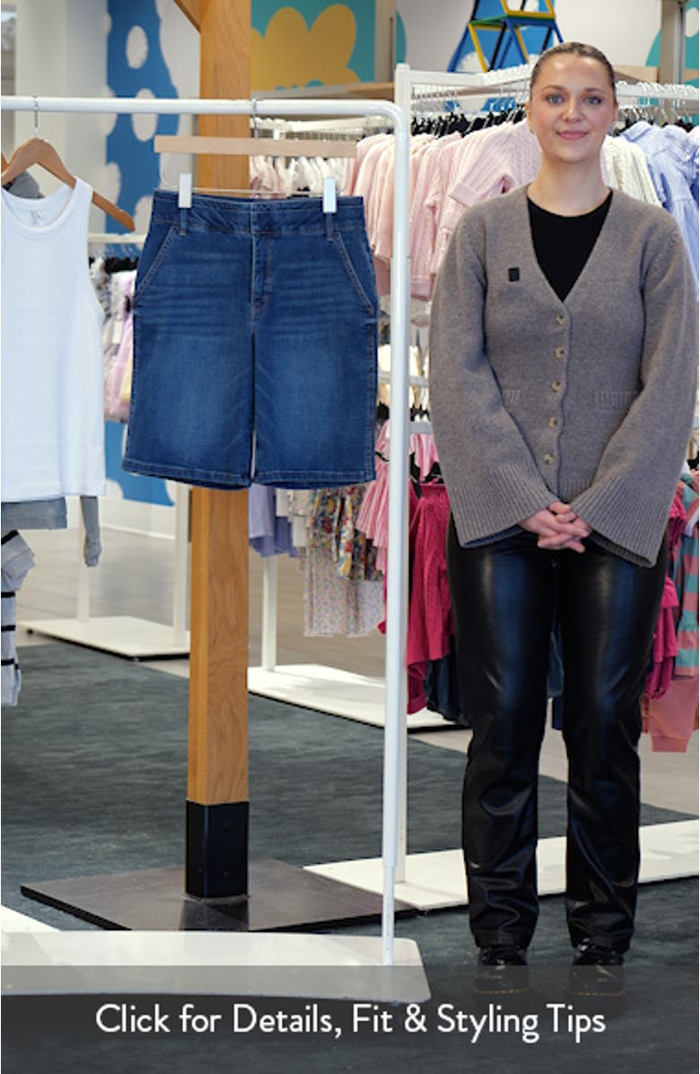 High Waist Relaxed Denim Shorts, sales video thumbnail