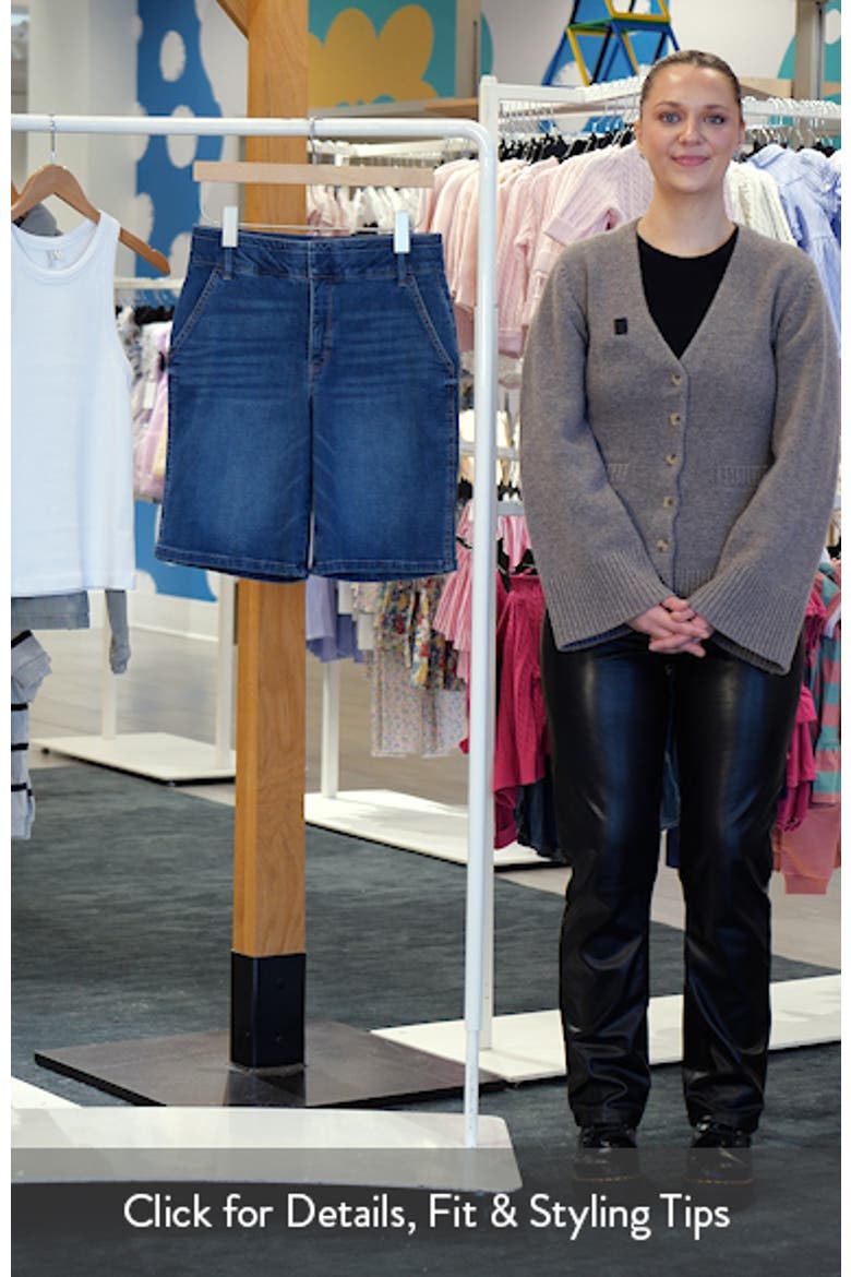 High Waist Relaxed Denim Shorts video