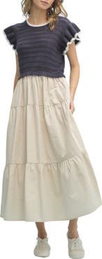 WISHLIST Mixed Media Midi Dress