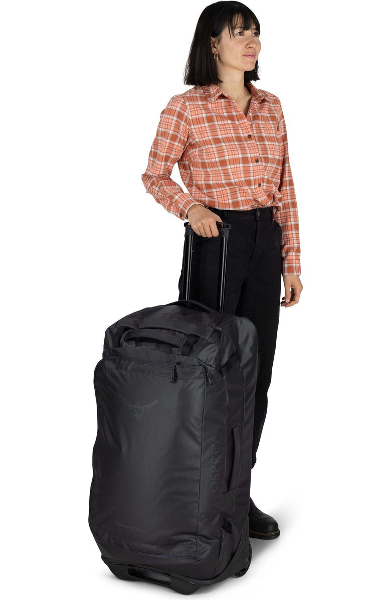 Osprey Transporter 90-Liter Duffle Wheeled Luggage, Alternate, color, Raven Black/Black
