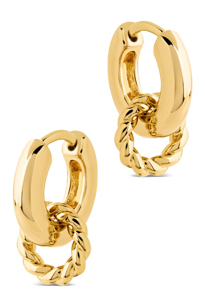 Braided Ring Hoop Earrings, Alternate, color, GOLD