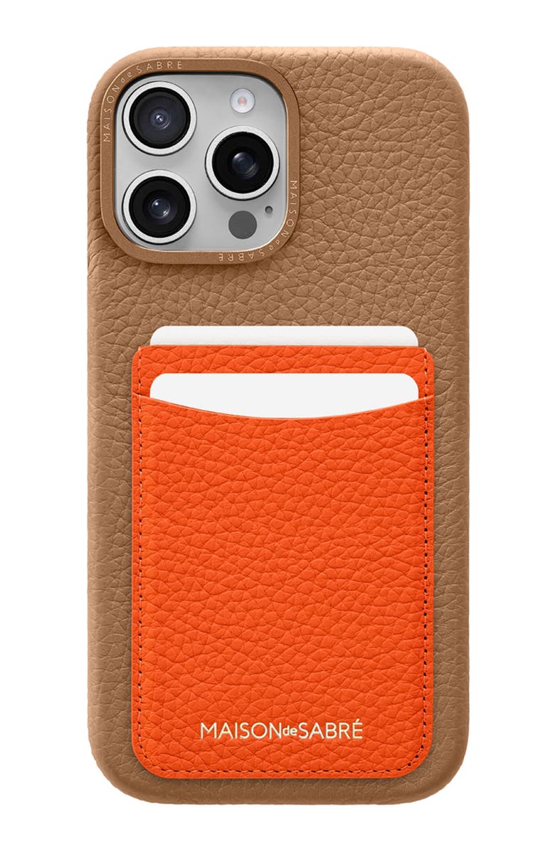 MAISON de SABRÉ Card Phone Case, Alternate, color, Manhattan Sandstone