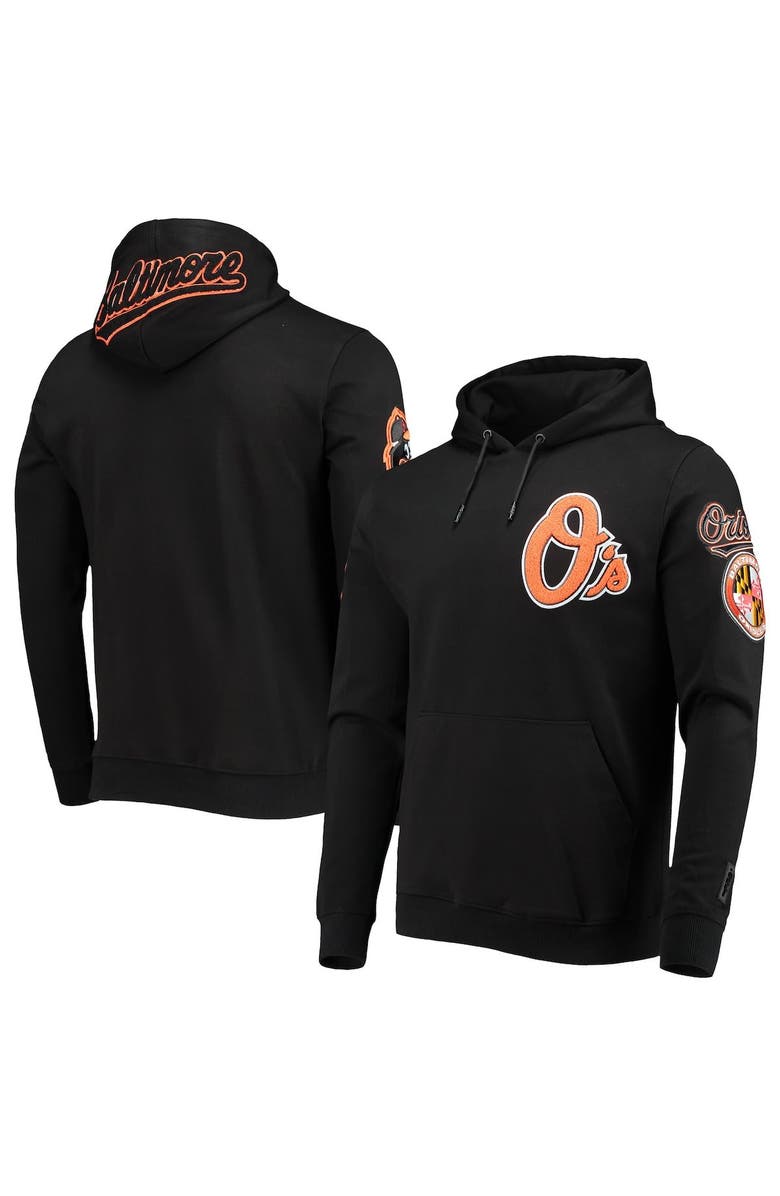 PRO STANDARD Men's Pro Standard Black Baltimore Orioles Team Logo Pullover Hoodie, Alternate, color, 