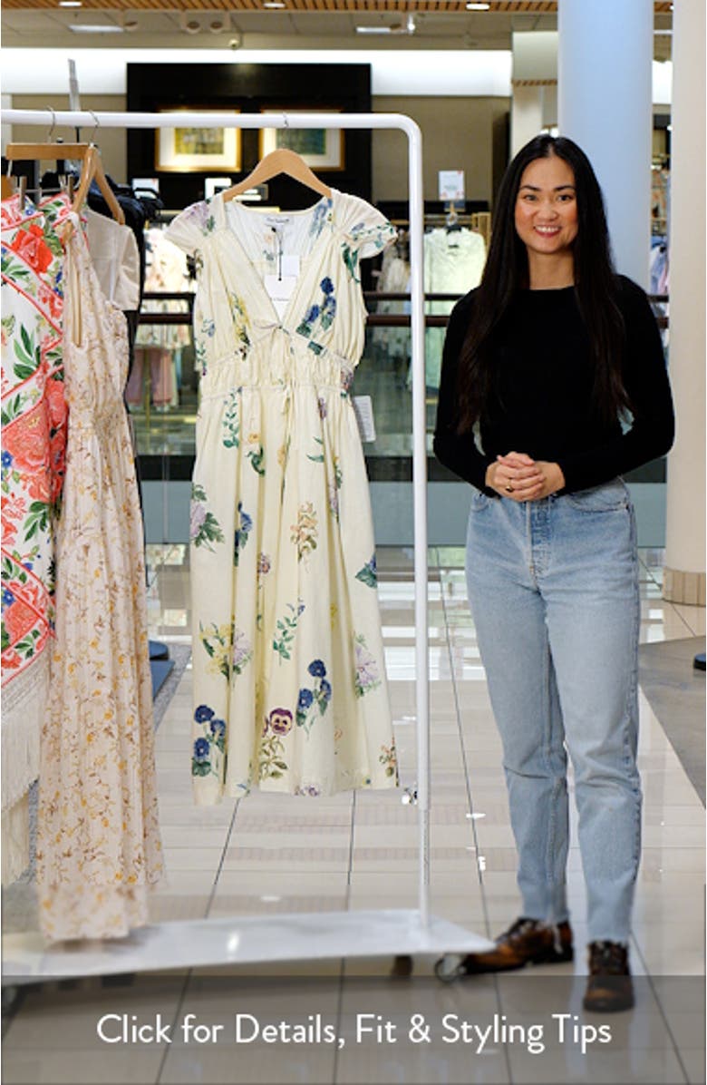 Ashley Floral Print Sleeveless Midi Dress, sales video thumbnail