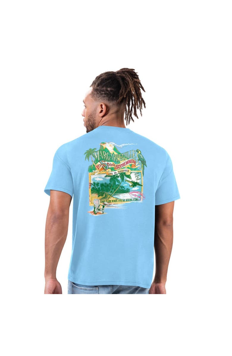 Margaritaville Men's Margaritaville Light Blue Seattle Seahawks Time Flies T-Shirt, Main, color,