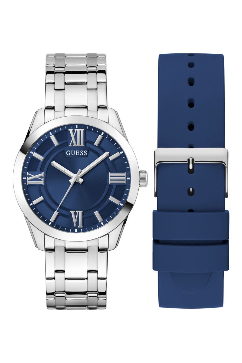 Elliot Blue Dial Watch Box Set, 44mm, Main, color, BLUE