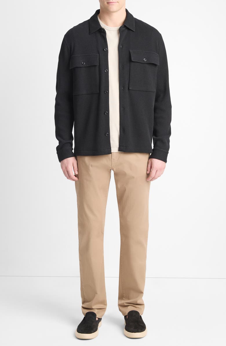 Vince Chunky Waffle Stitch Button-Up Shirt, Alternate, color,