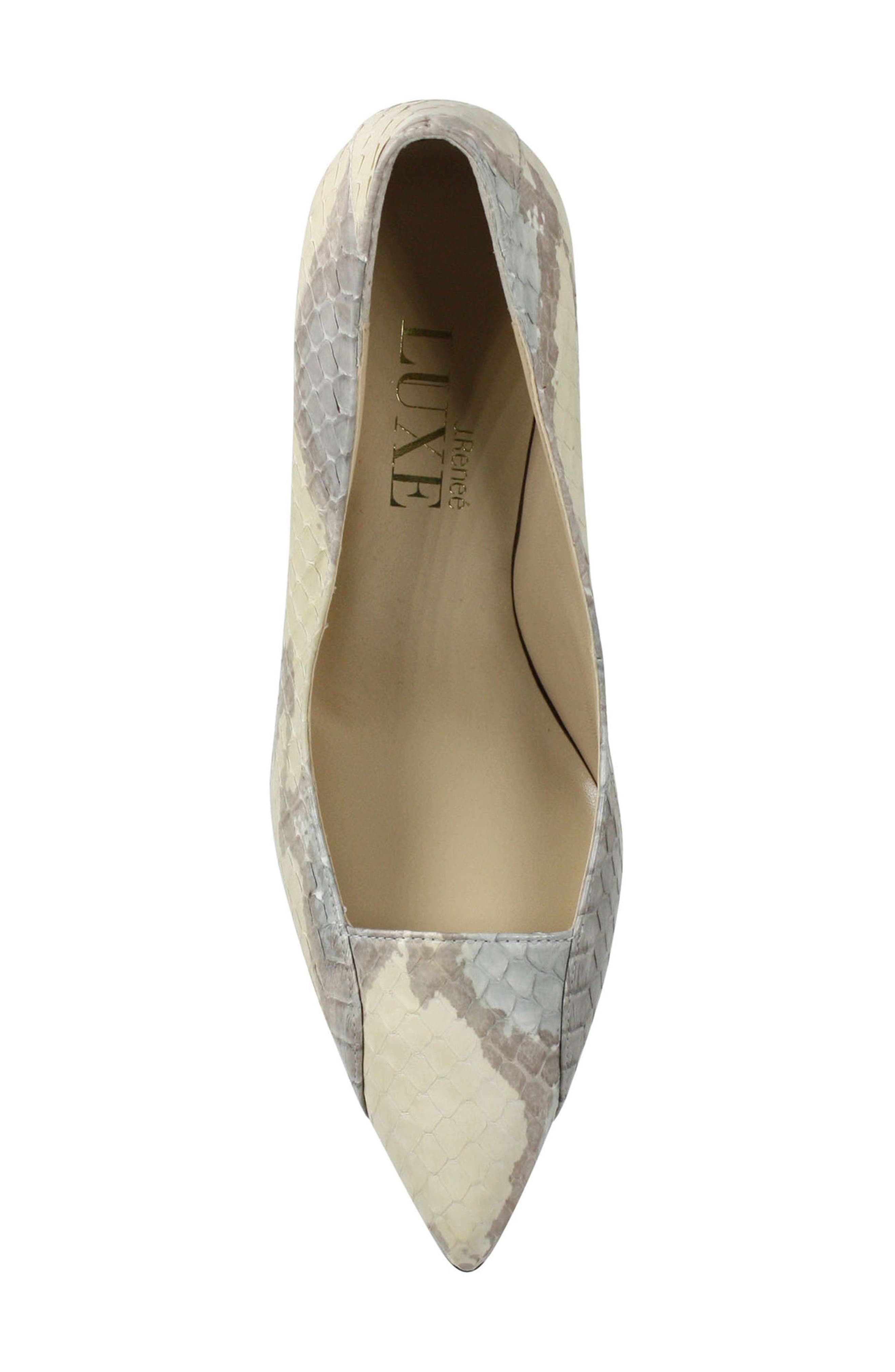 Cobra Pointed Toe Pump, Alternate, color, CREAM/ SEAFOAM SNAKE PRINT