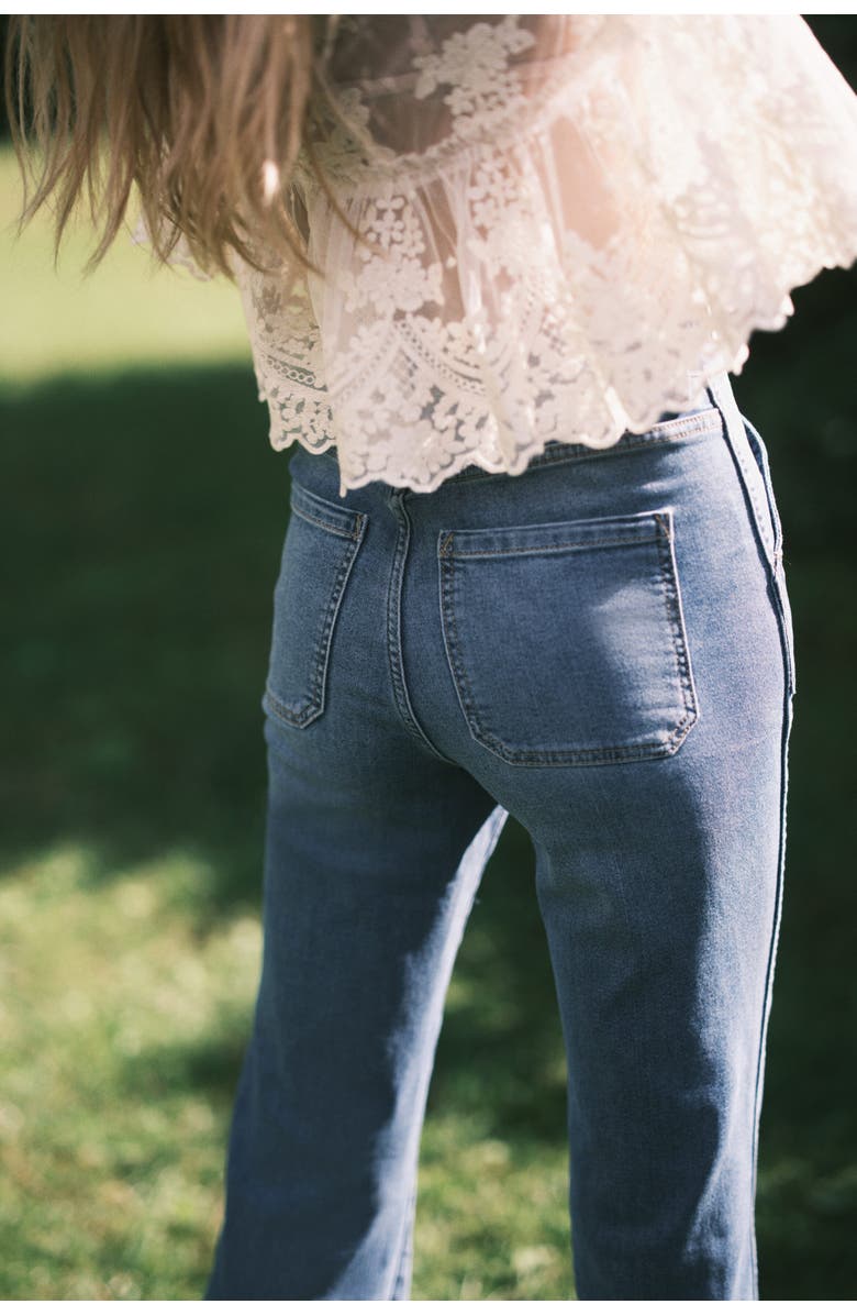 H&M Flared High Jeans, Alternate, color, Denim Blue