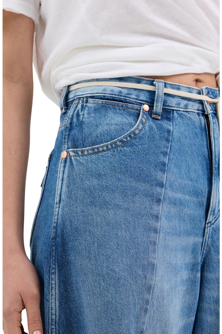Cowboy Frayed High Waist Barrel Jeans, Alternate, color, TOGETHER AGAIN
