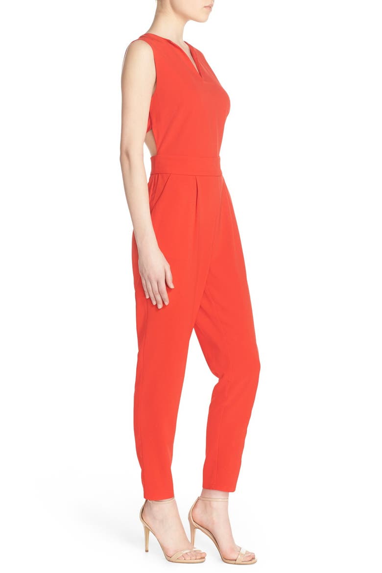 BB Dakota 'Keegan' Cutout Crepe Jumpsuit, Alternate, color, SIRACHA