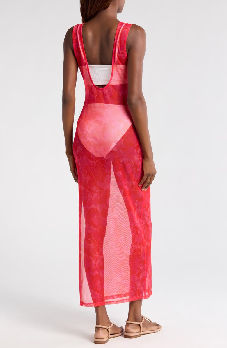 Hutch Grazi Sheer Mesh Cover-Up Dress, Alternate, color,