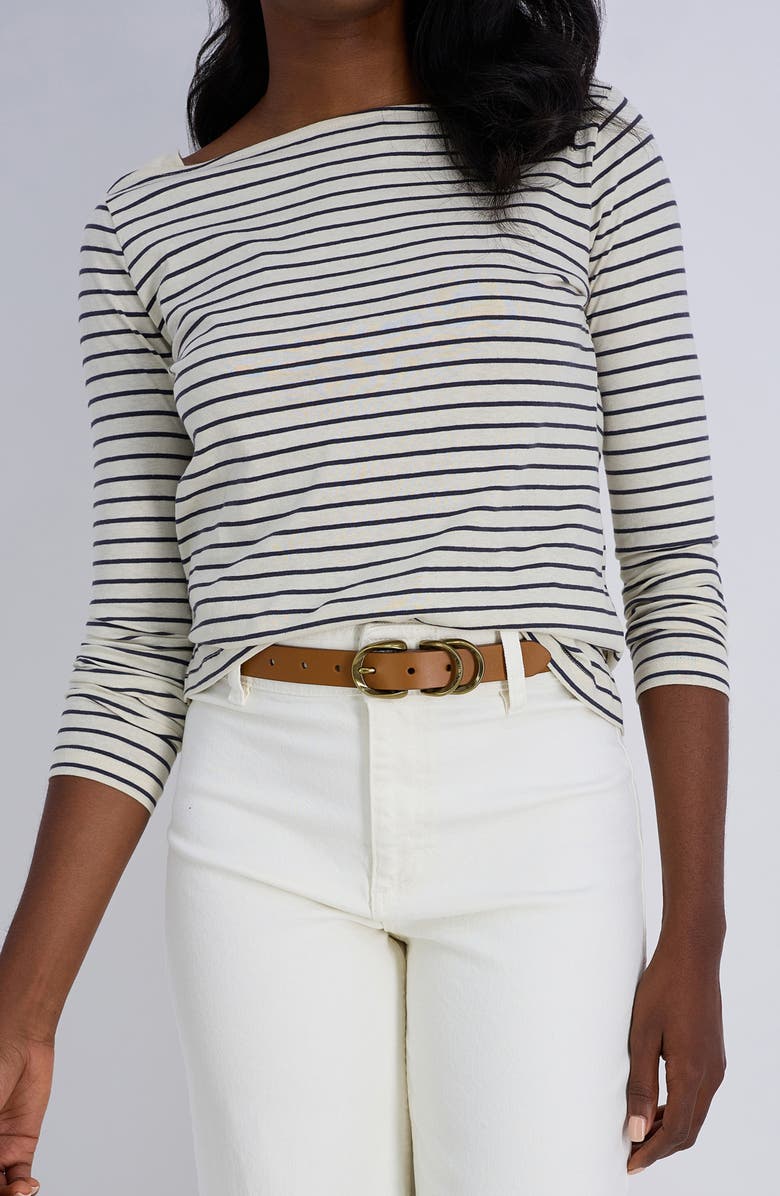 Cole Haan Triple Buckle Leather Belt, Alternate, color, Tan