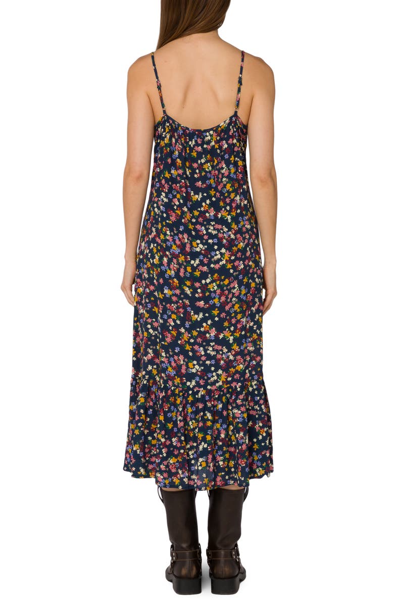 VELVET HEART Ruffle Hem Slipdress, Alternate, color, Multi Color Ditsy