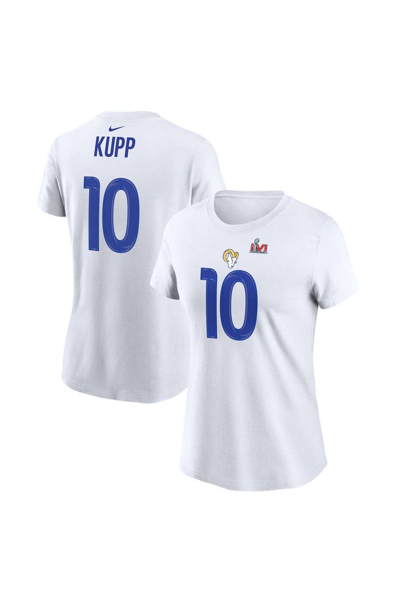 Nike Women's Nike Cooper Kupp White Los Angeles Rams Super Bowl LVI Name & Number T-Shirt, Main, color, White