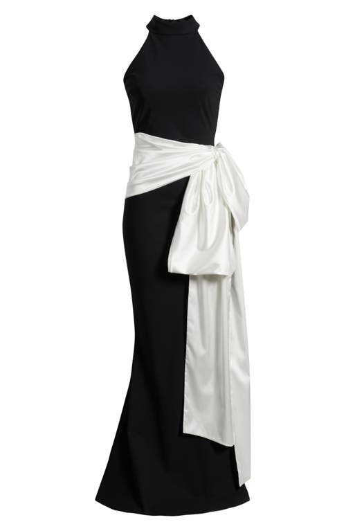 Chiara Boni La Petite Robe Sarity Bow Sleeveless Gown In Animal Print