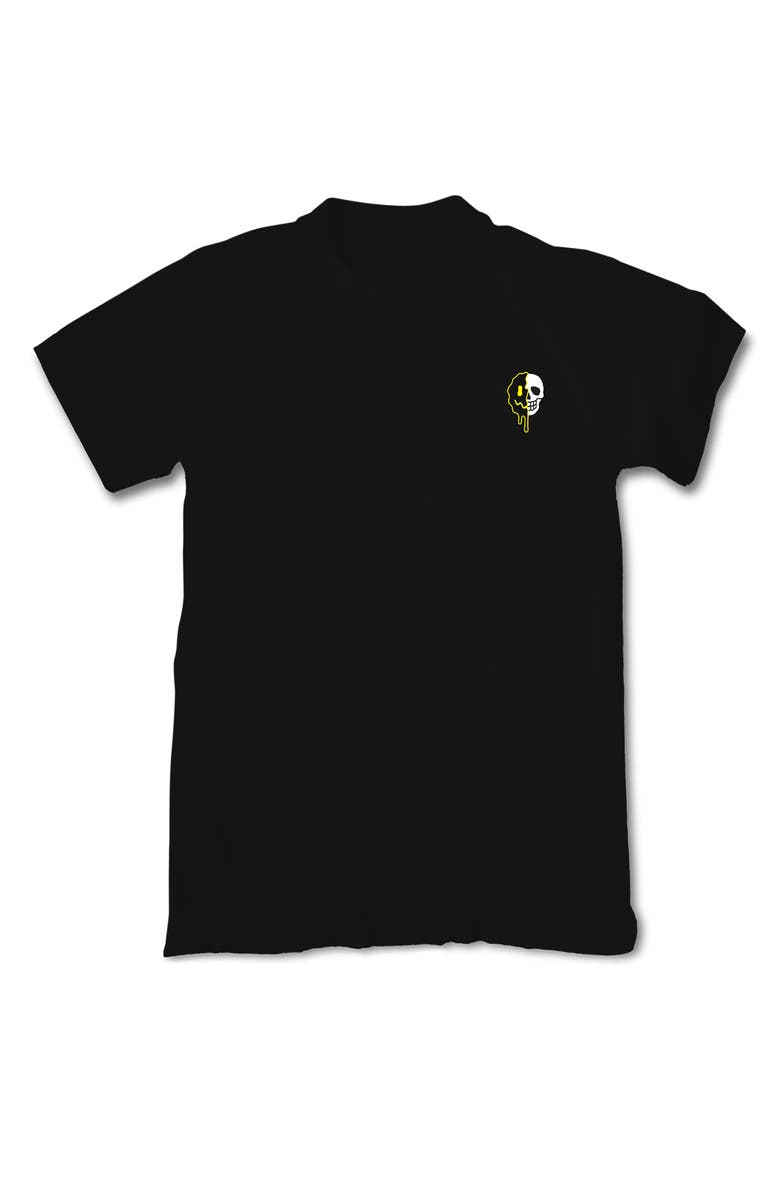 RIOT SOCIETY Smile Skull Emblem Graphic Print T-Shirt, Main, color, 