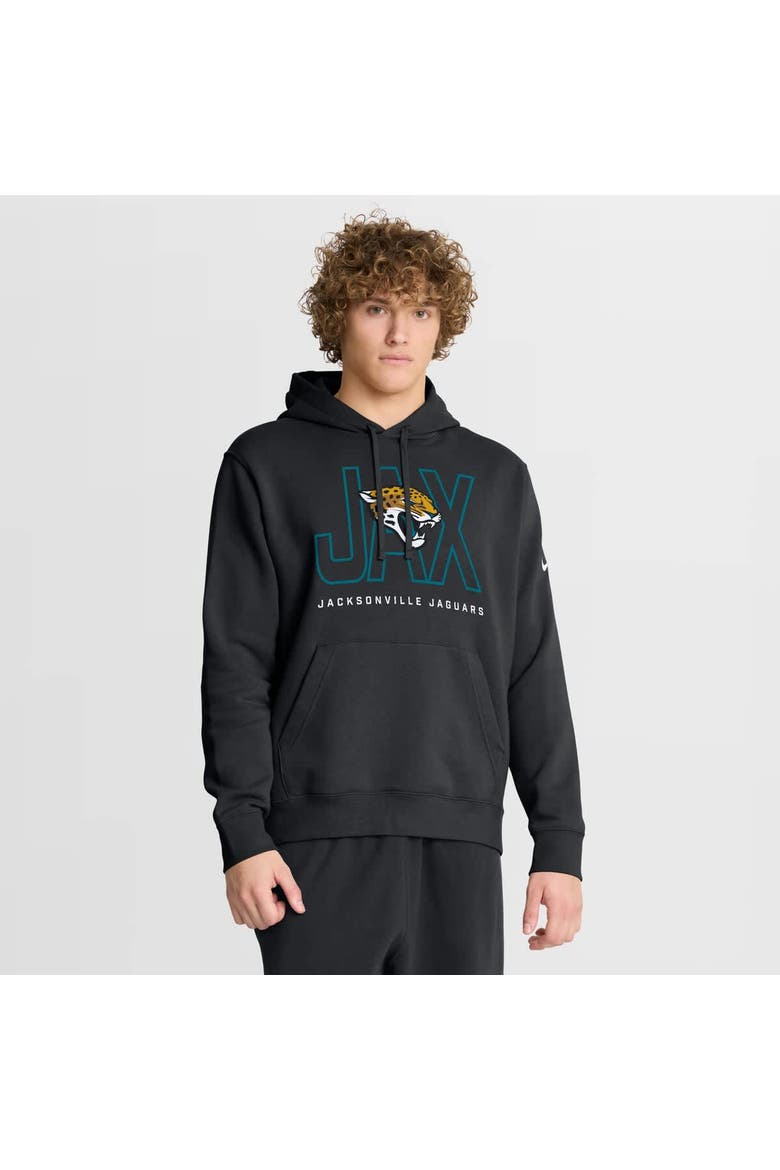 Men's Nike Black Jacksonville Jaguars Busted Play Club Fleece Pullover Hoodie, Main, color, Black
