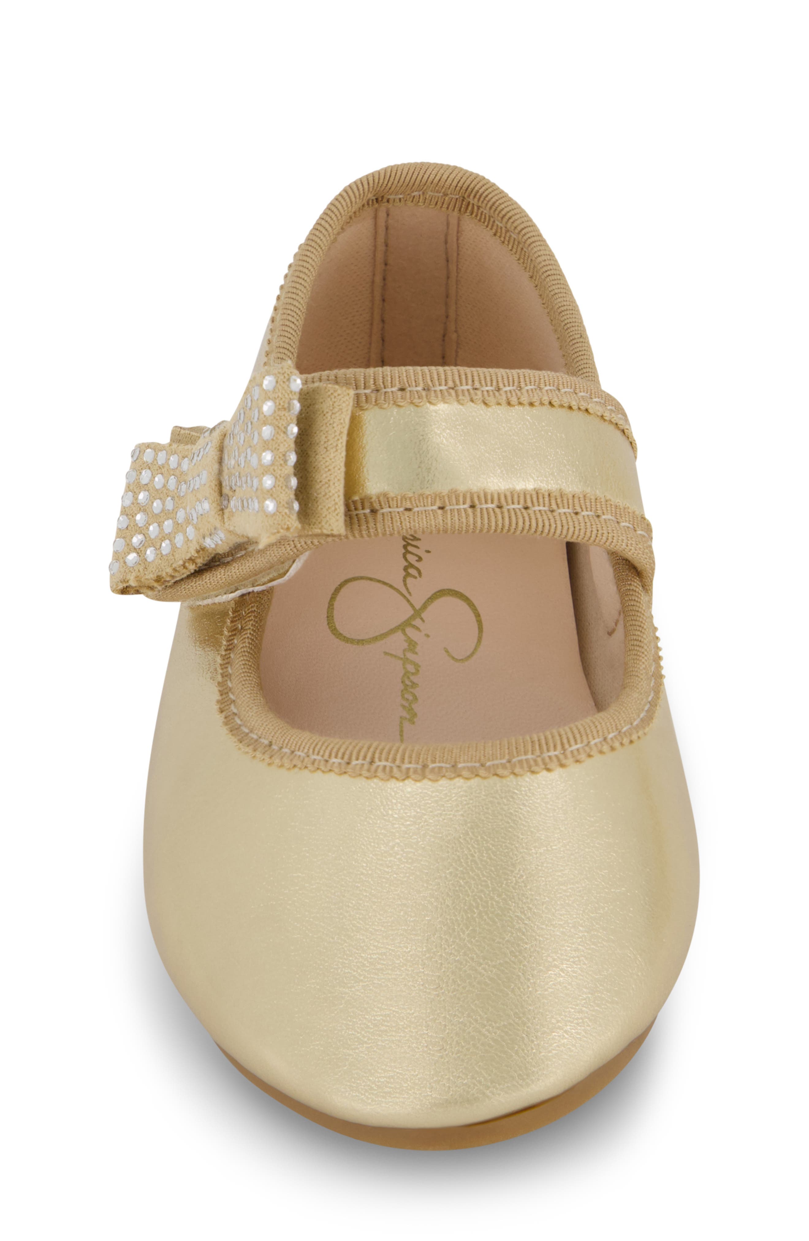 Kids' Amy Crystal Mary Jane Flat, Alternate, color, GOLD