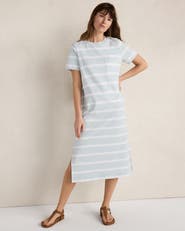 Haven Well Within Organic Cotton Interlock Striped Short Sleeve Dress