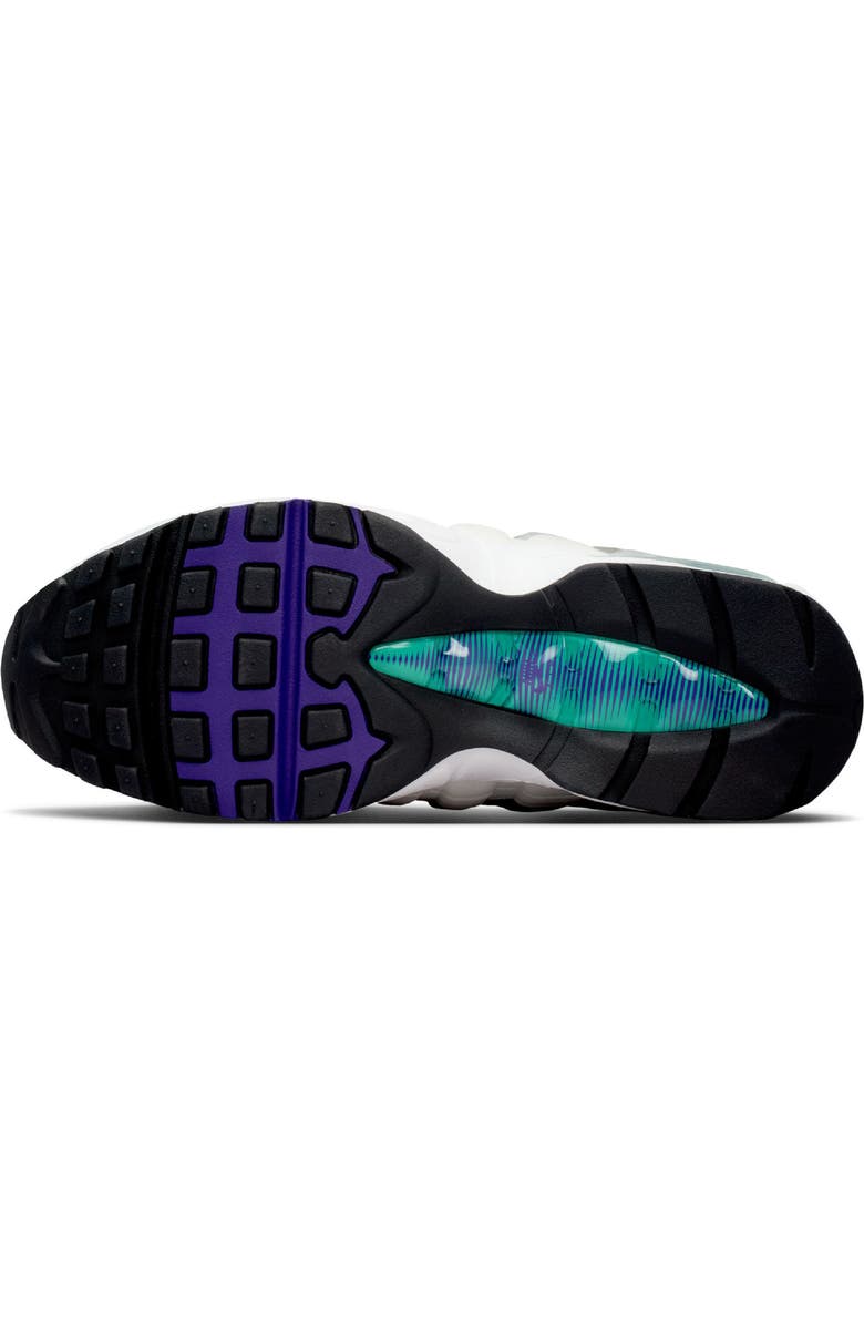 Nike Air Max 95 Big Bubble Sneaker, Alternate, color, White/ Purple/ Emerald Green