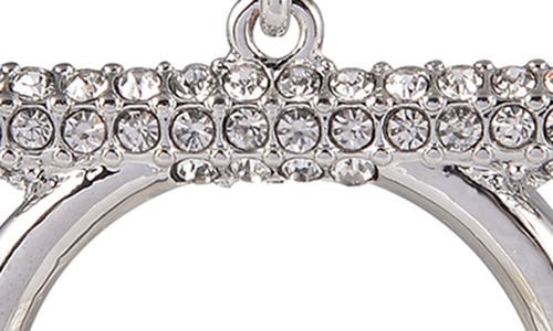 Laundry By Shelli Segal Pavé Frontal Hoop Earrings In Metallic