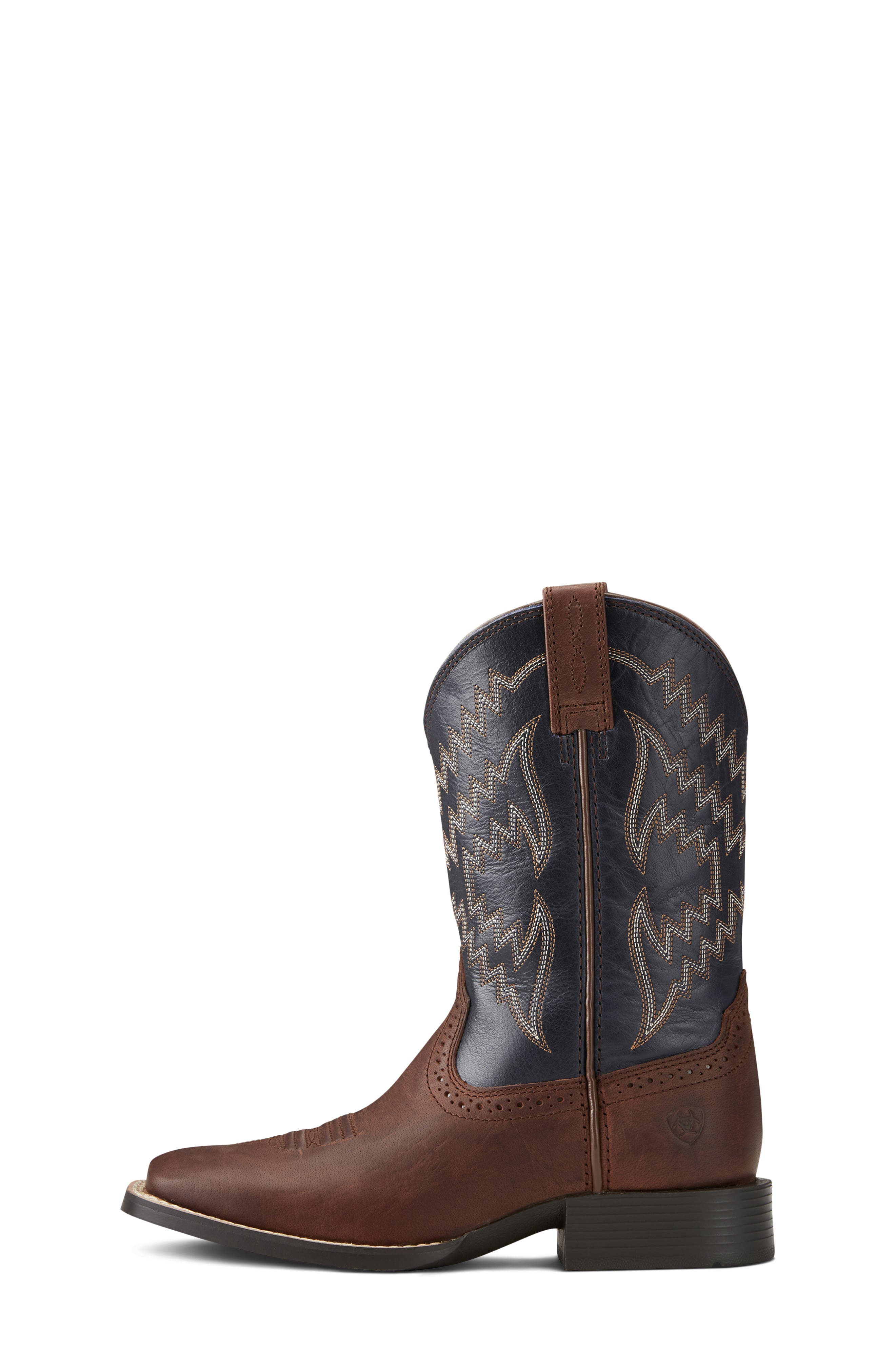 Kids' Tycoon Western Boot, Alternate, color, BRAZEN BROWN/ ARIZONA SKY