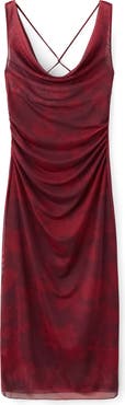 MANGO Ruched Sleeveless Dress