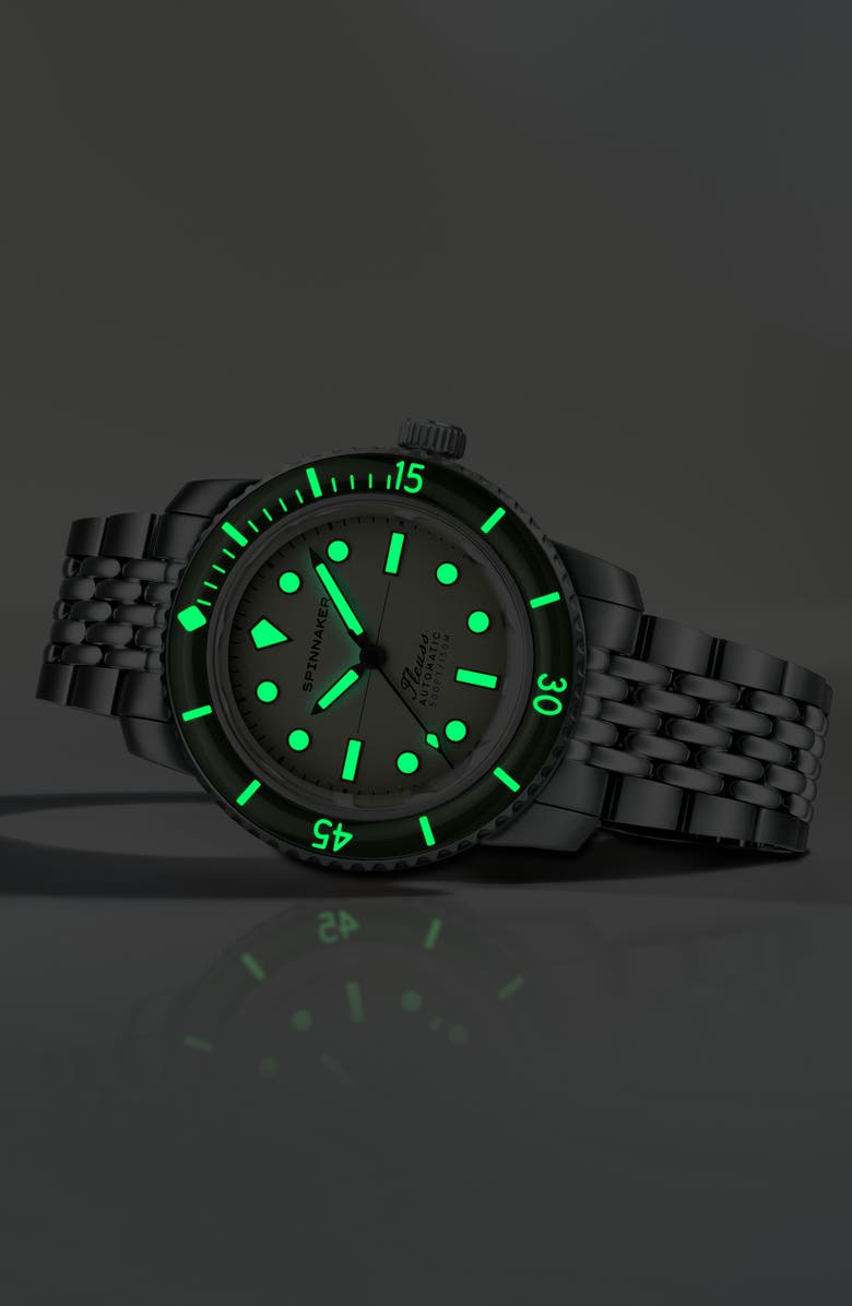 SPINNAKER Fleuss 40 Pine Crest Automatic Bracelet Watch, 40mm, Alternate, color, 