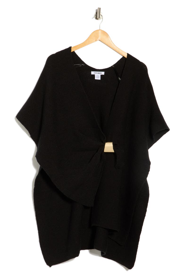 Quiet Glam Short Sleeve Cardigan, Alternate, color, BLACK
