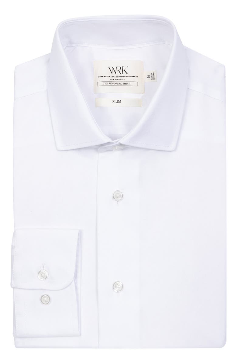 W.R.K Slim Fit Solid Reworked Dress Shirt, Alternate, color, 