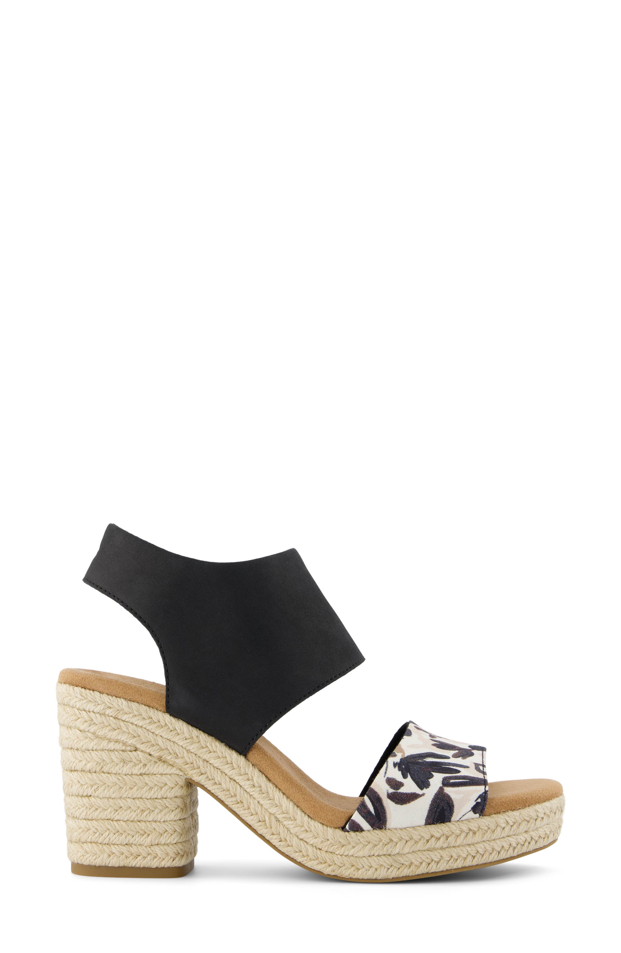 TOMS Majorca Platform Sandal, Alternate, color, Black